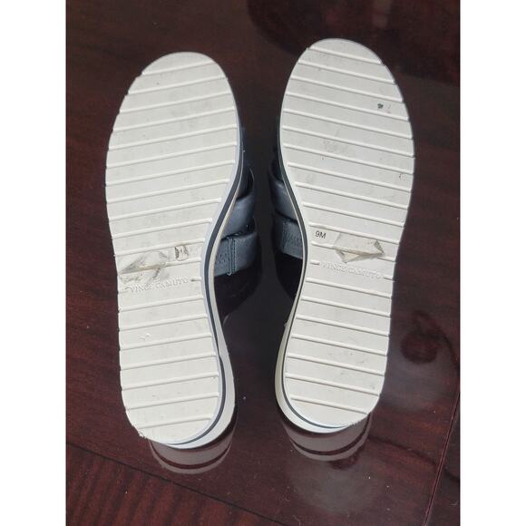 Vince Camuto Vivistie Wedge Slide Sandals‎ Black Leather Women's Size 9M - Picture 8 of 9